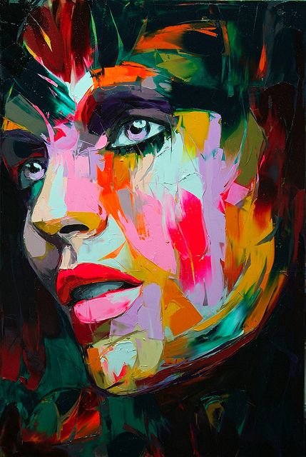 Toile Portrait Femme Abstraite - Art Moderne Graffiti