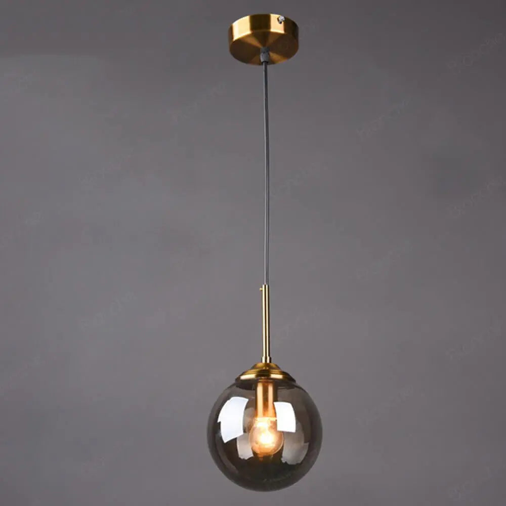 Suspension Boule en Verre Moderne, Hauteur Réglable