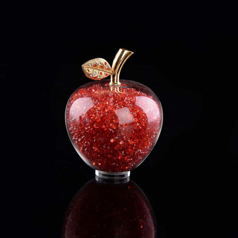 Pomme Décorative Cristal Verre Fait Main