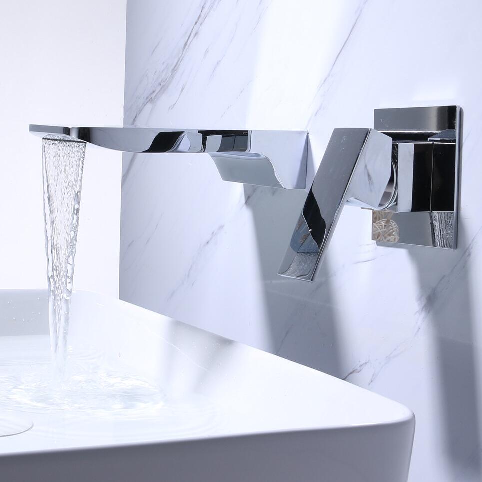 Mitigeur Mural Cascade Moderne – Robinet Design pour Salle de Bain