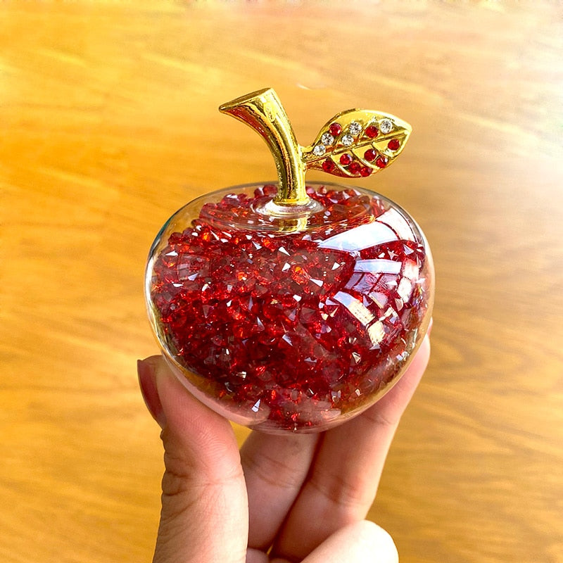 Pomme Décorative Cristal Verre Fait Main