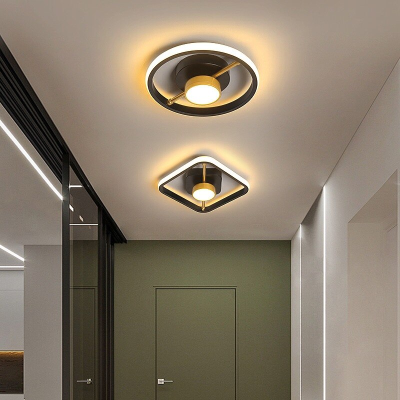 Plafonnier LED Moderne Doré Style Nordique Intérieur