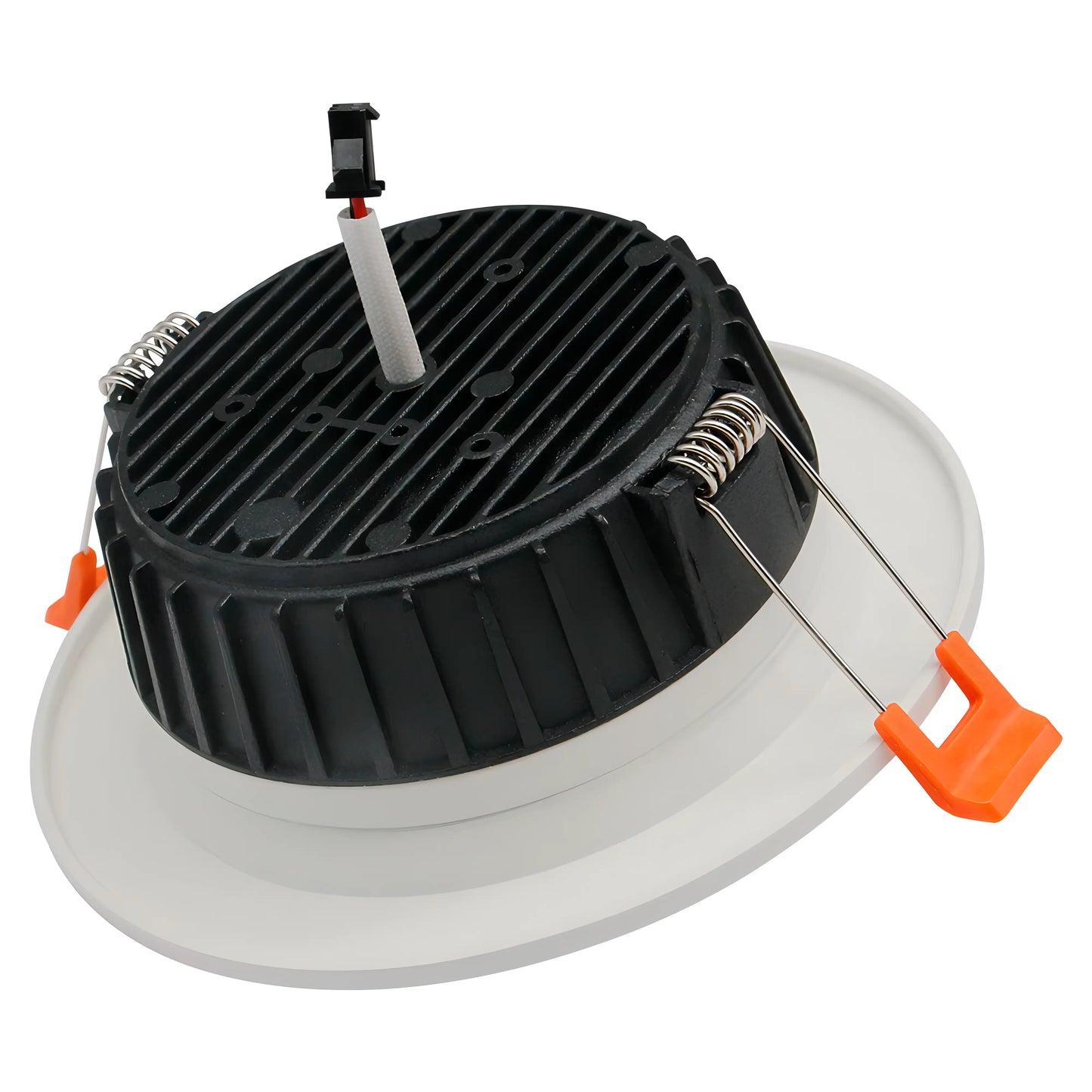Spot LED Encastrable Rond Blanc & Doré Design Moderne