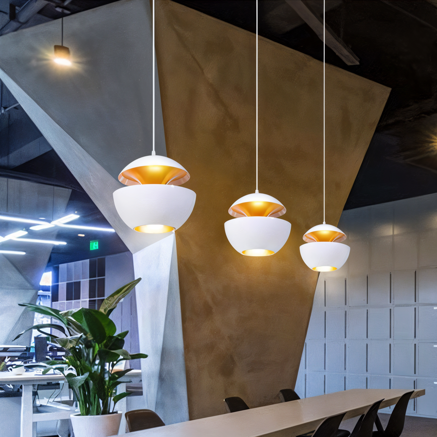 Lampe Apfel Suspendue - Noir et Blanc - E27