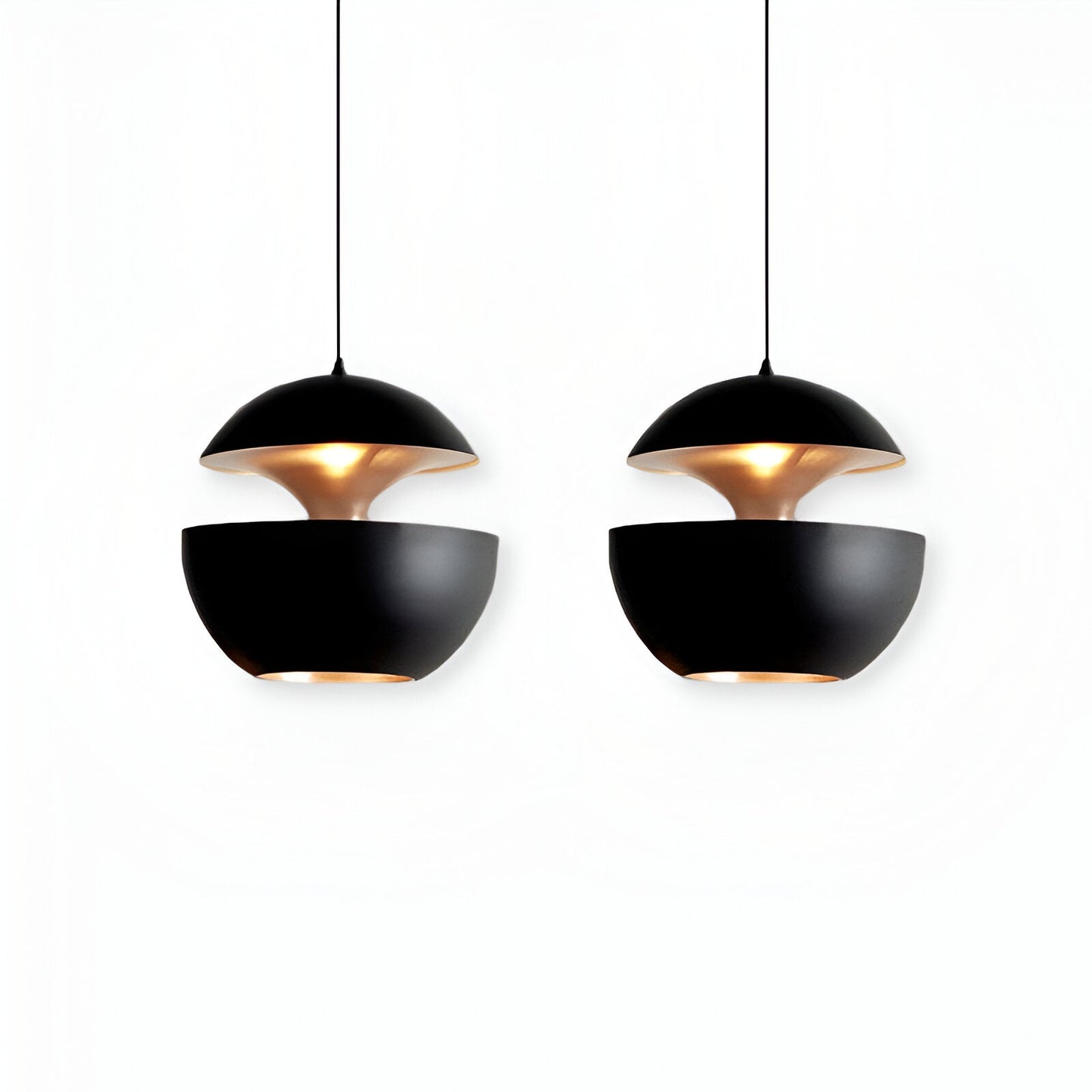 Lampe Apfel Suspendue - Noir et Blanc - E27