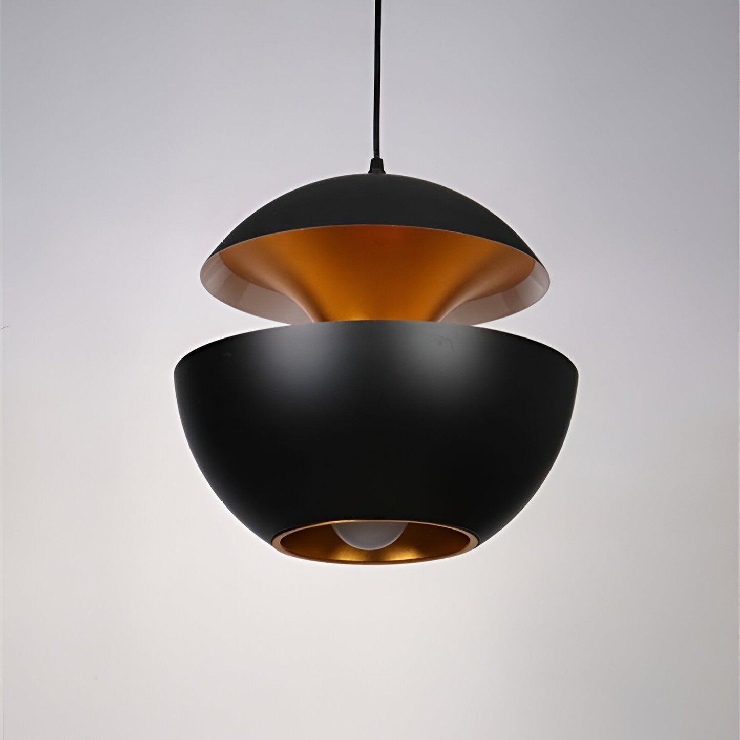 Lampe Apfel Suspendue - Noir et Blanc - E27