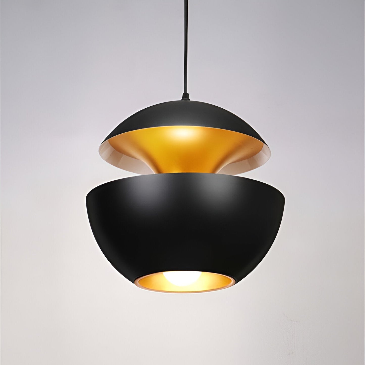 Lampe Apfel Suspendue - Noir et Blanc - E27