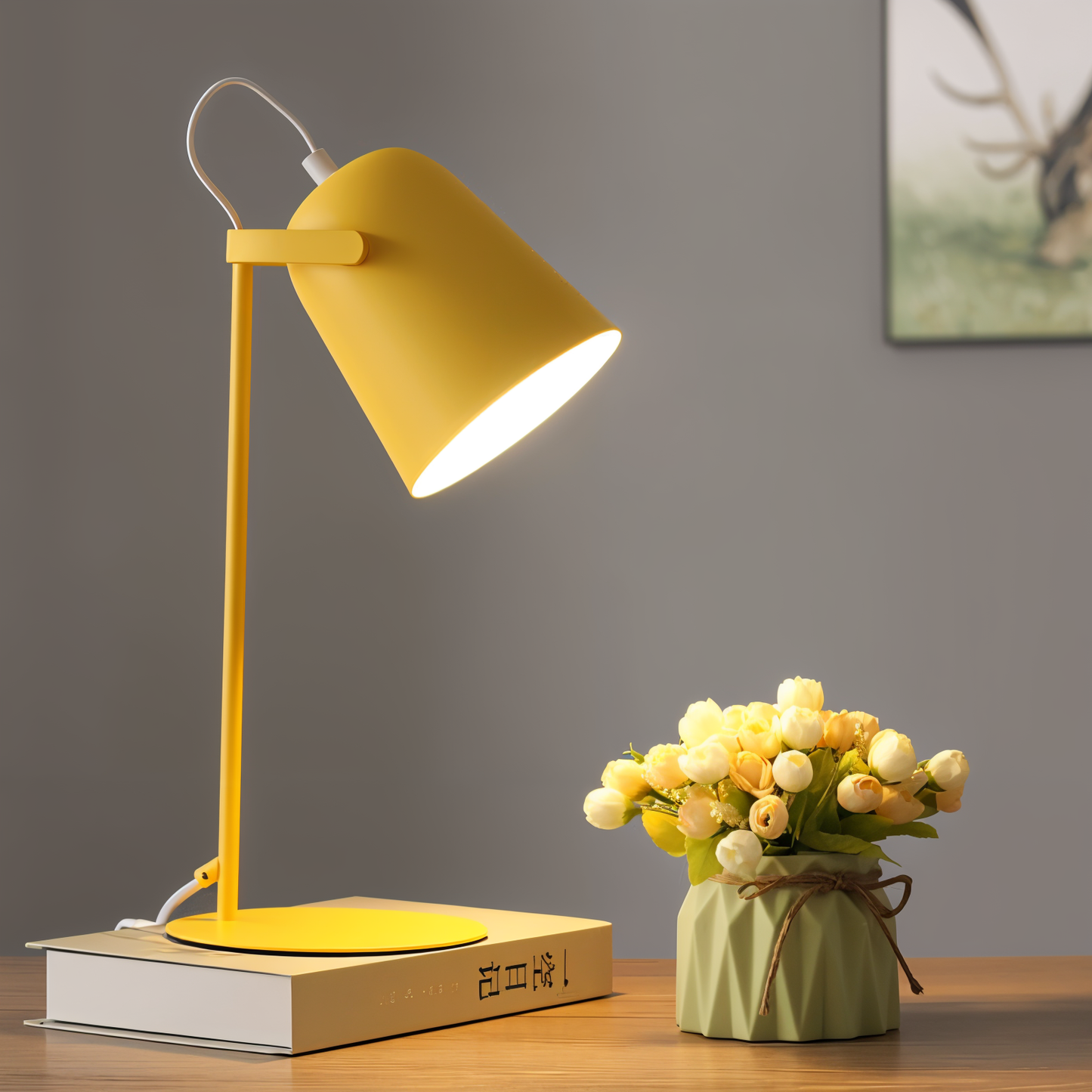 Lampe de Bureau Macaron | Lampe Nordic Ajustable | Éclairage Moderne et Fonctionnel