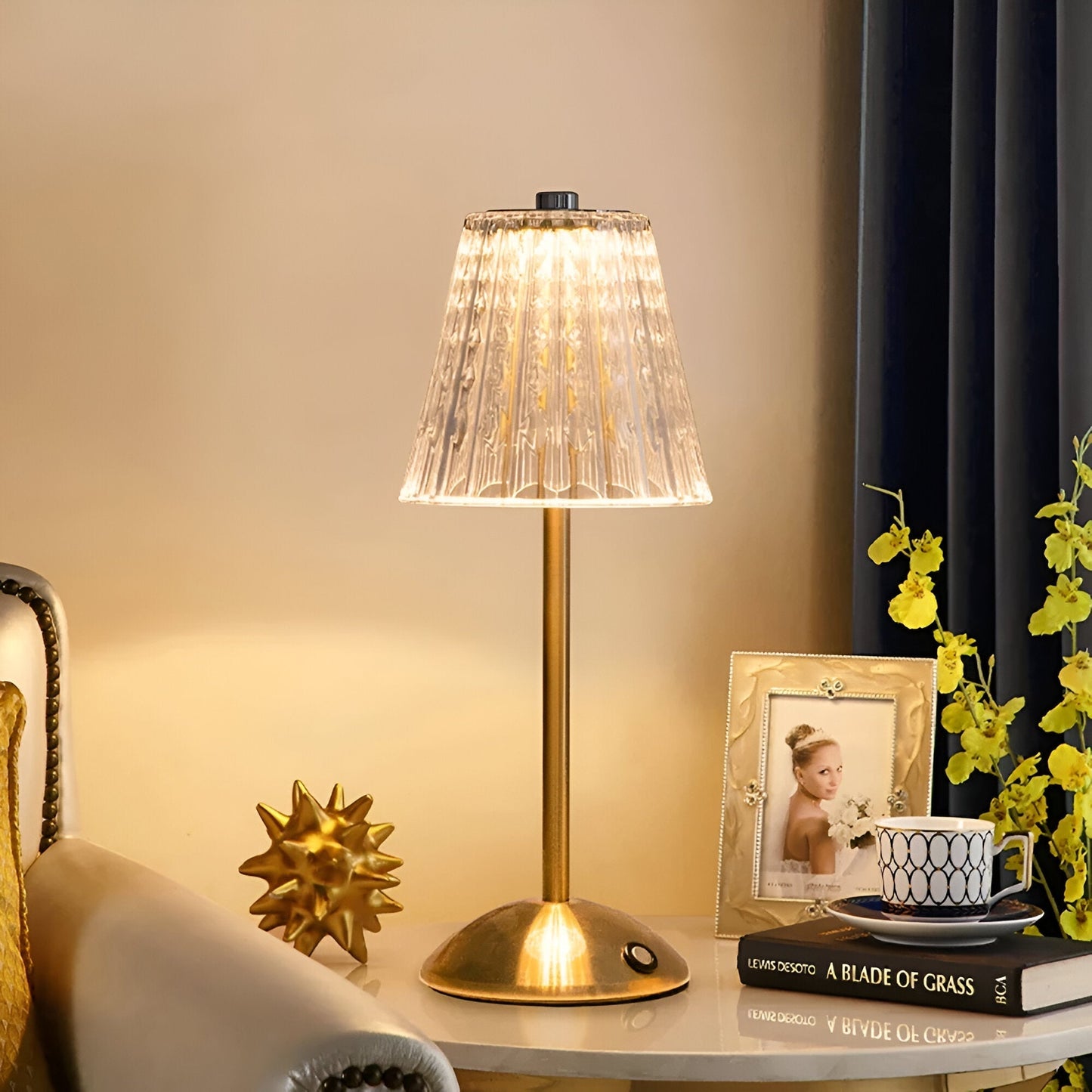 Lampe de Table LED Sans Fil, Design Vintage, Rechargeable