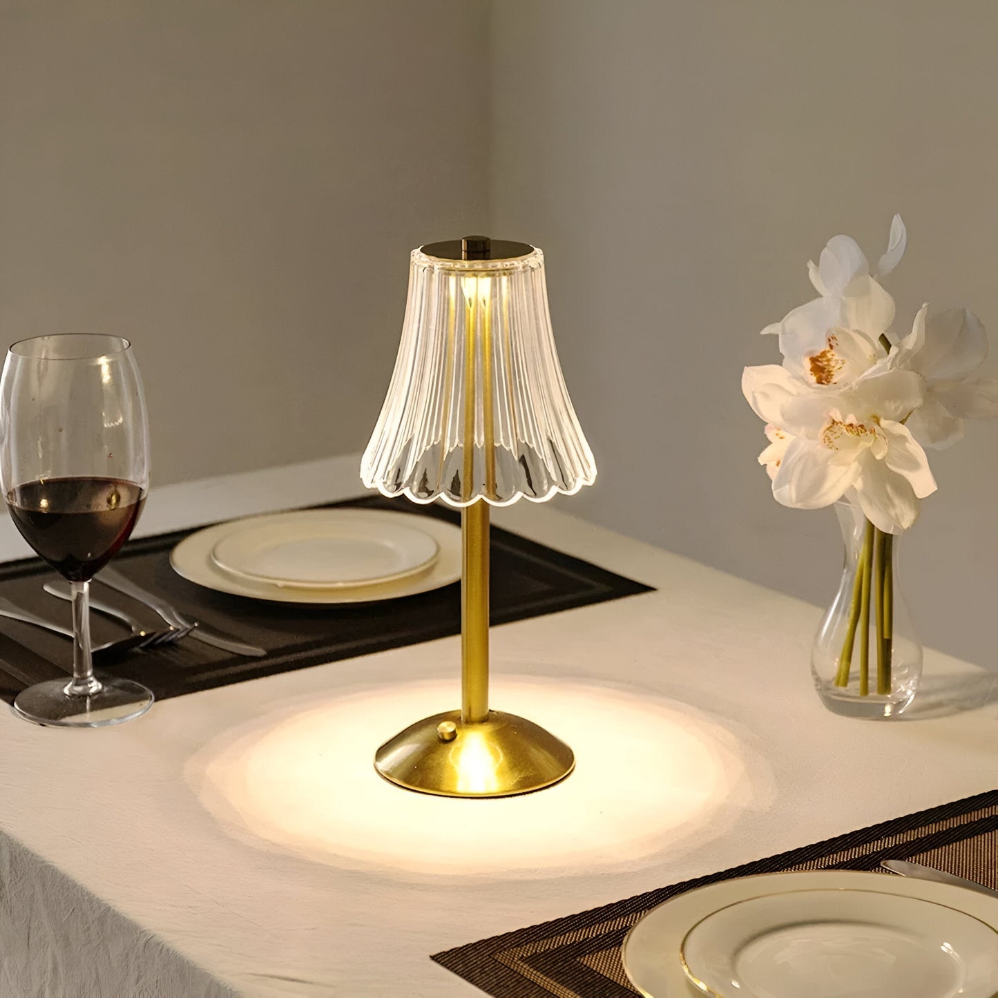 Lampe de Table LED Sans Fil, Design Vintage, Rechargeable