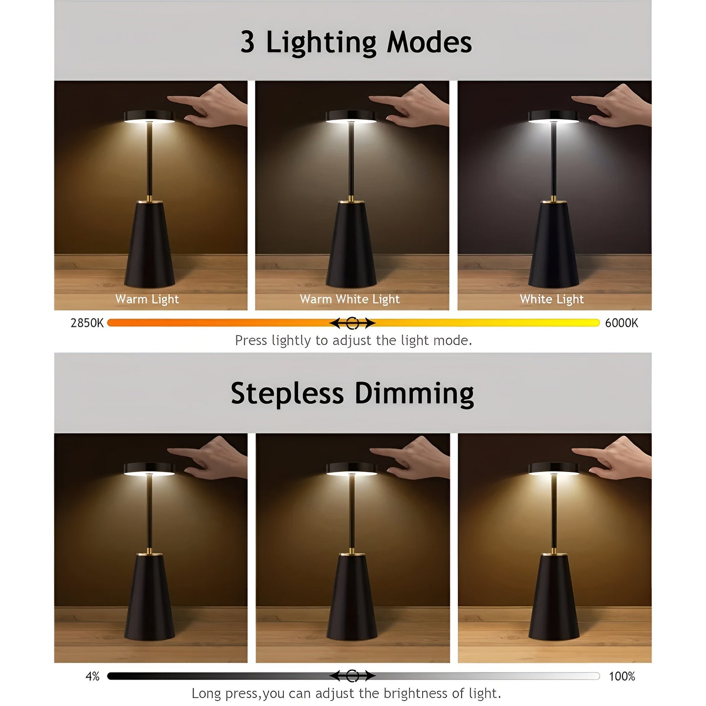 Sleek Lamp - Lampe de Table Sans Fil pour un Ambiance Moderne et Élégante