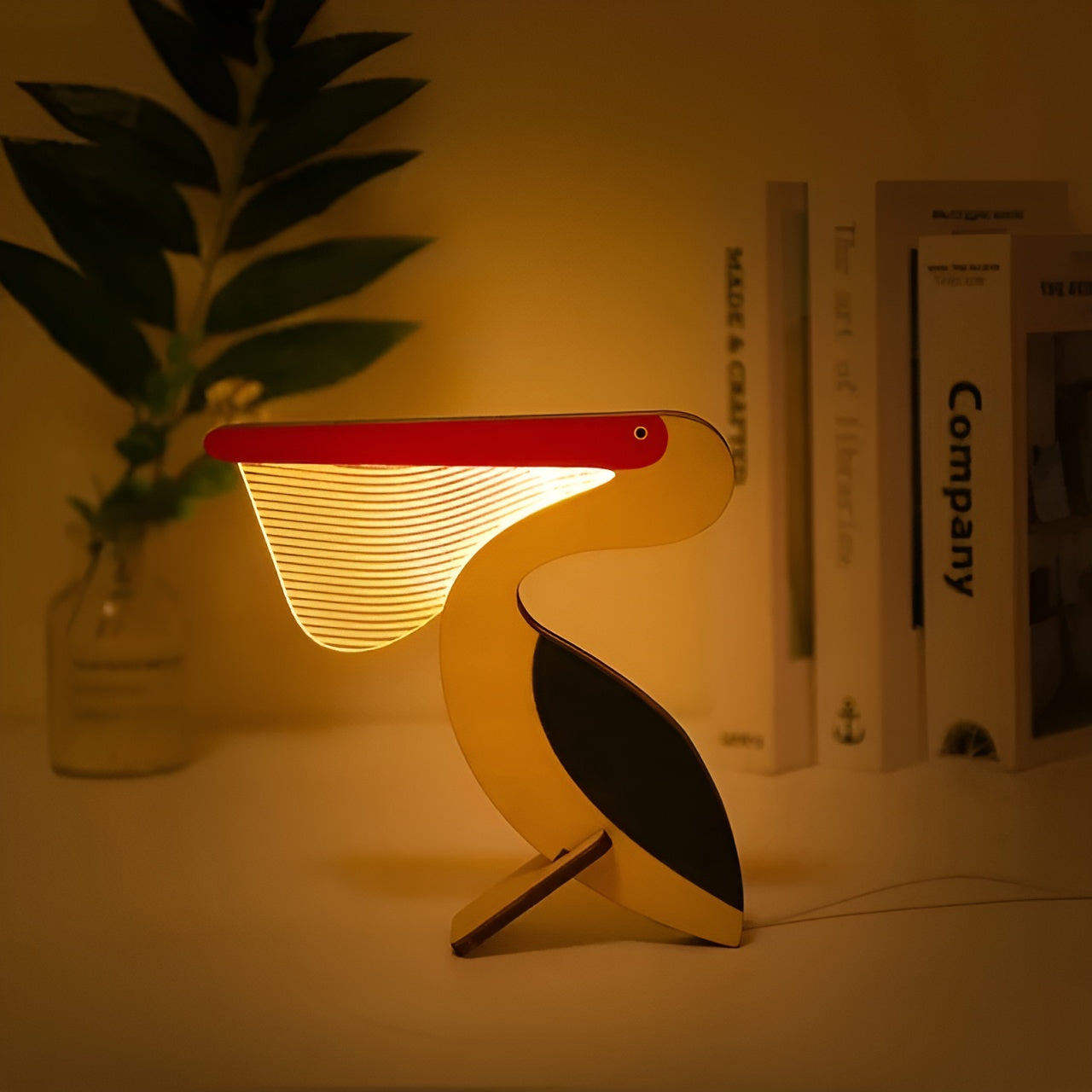 Wildlife Lampe - Lampe de Table LED en Bois et Acrylique avec Design Animal