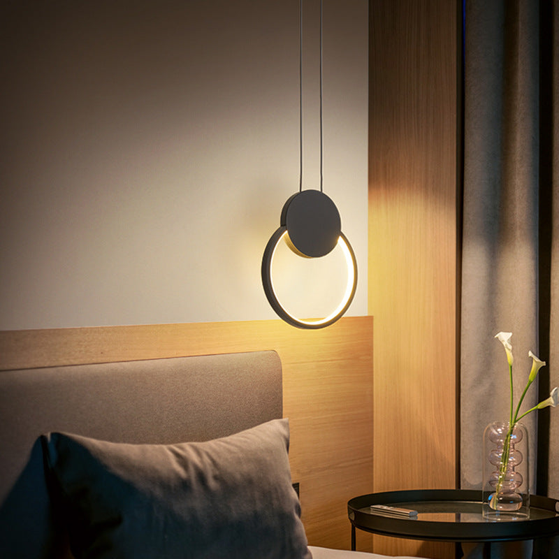 Suspension LED Noire Moderne Formes Géométriques