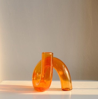 Vase Boucle en Verre Borosilicaté – Soliflore & Bougeoir Design