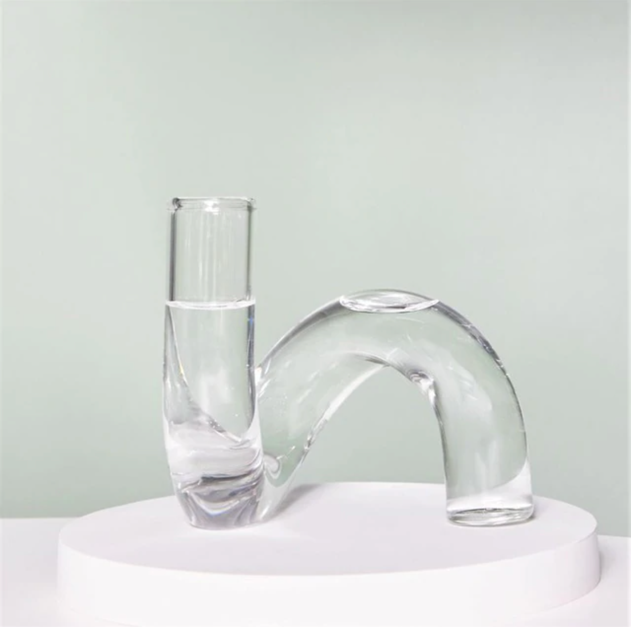 Vase Boucle en Verre Borosilicaté – Soliflore & Bougeoir Design
