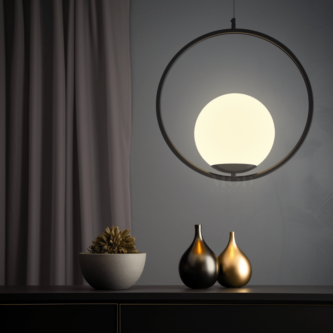 Suspension Nordique LED Design Fer Doré Verre IP20