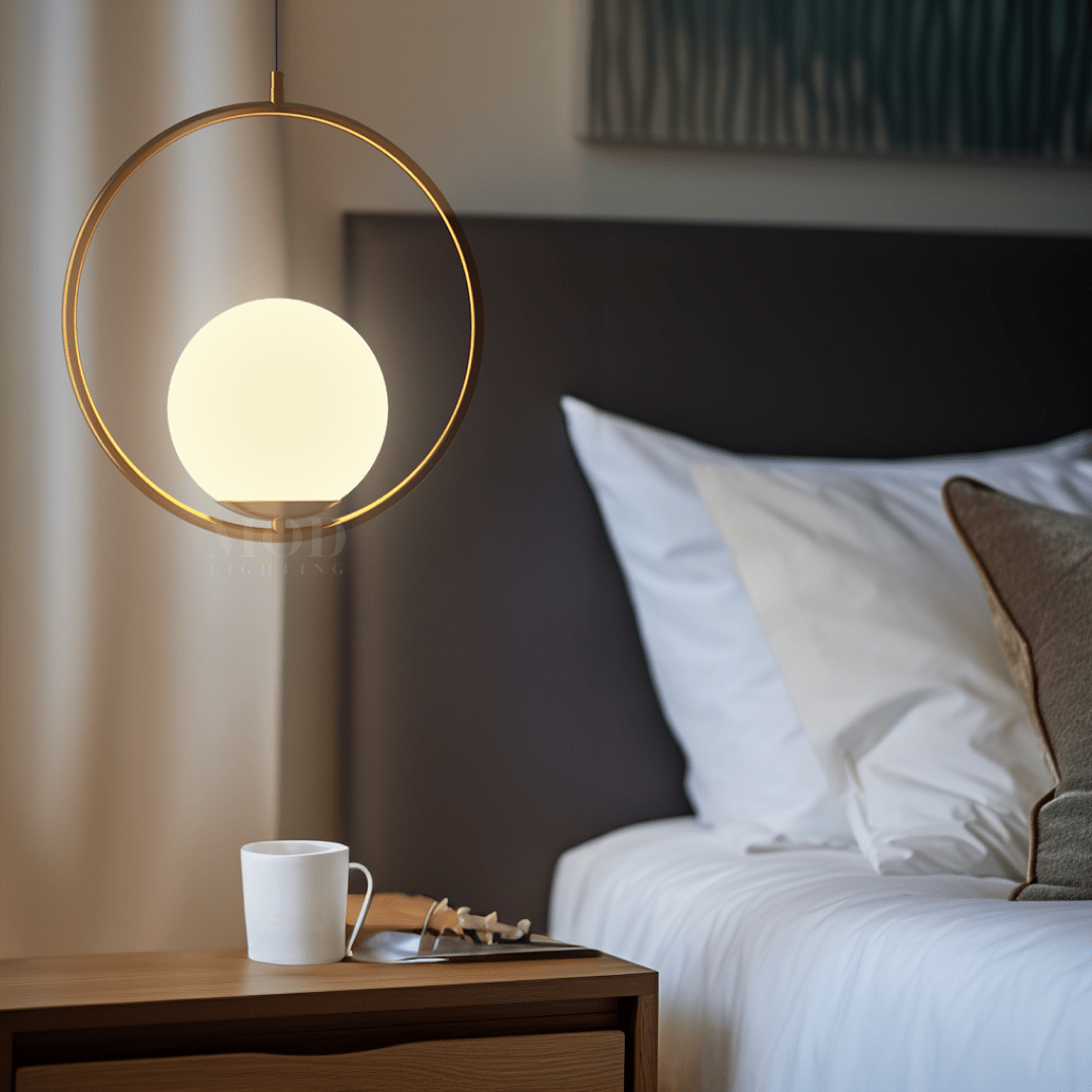 Suspension Nordique LED Design Fer Doré Verre IP20