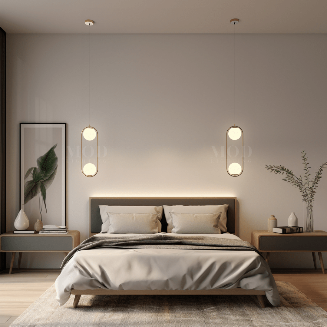 Suspension Nordique LED Design Fer Doré Verre IP20