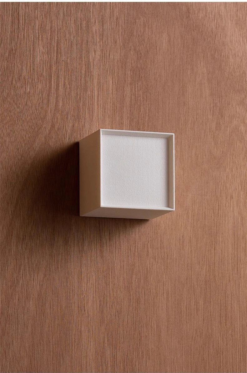 Applique Murale Carrée Style Japonais – Élégance Minimaliste et Lumière Apaisante