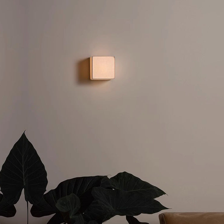 Applique Murale Carrée Style Japonais – Élégance Minimaliste et Lumière Apaisante