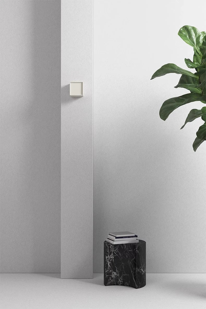 Applique Murale Carrée Style Japonais – Élégance Minimaliste et Lumière Apaisante