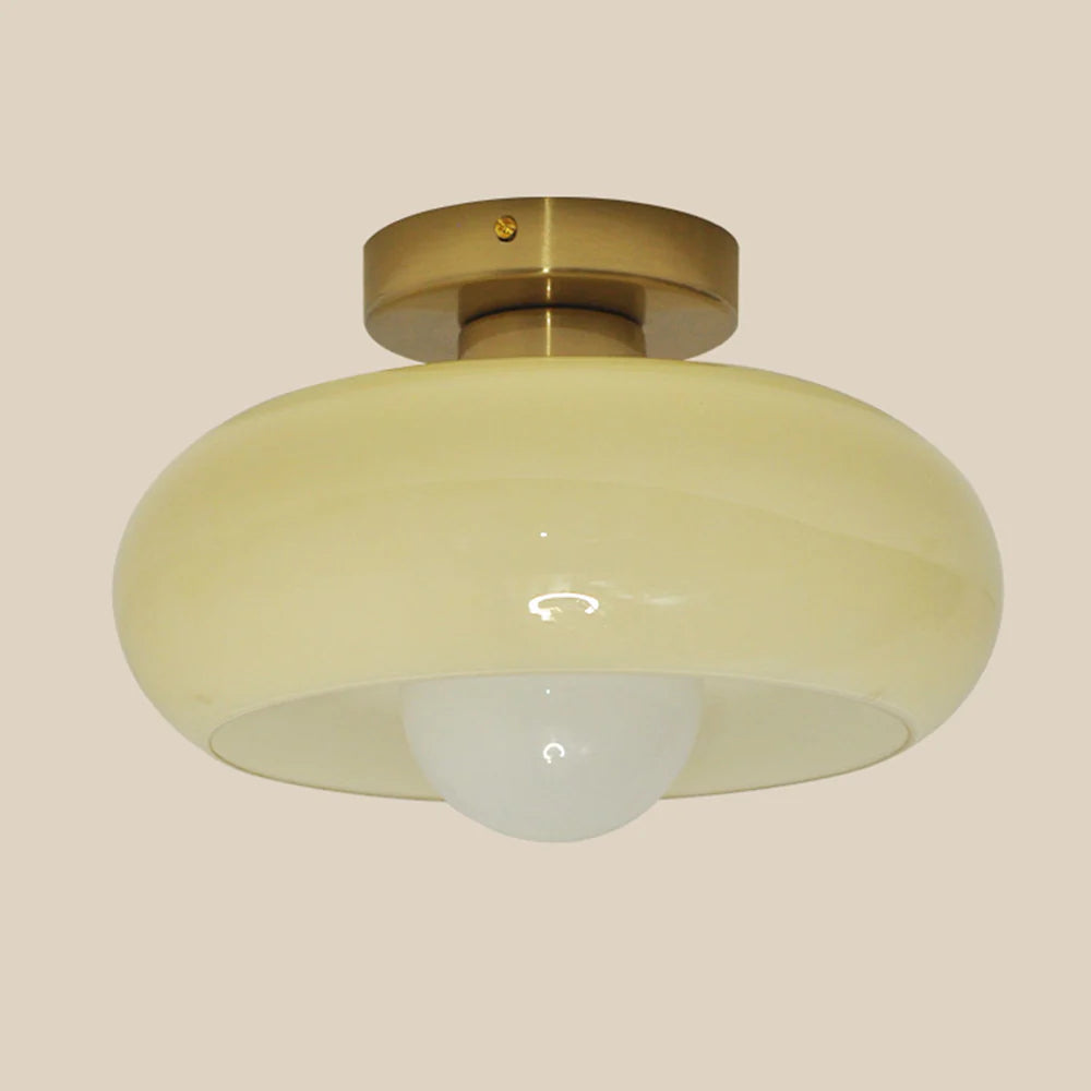 Plafonnier Vintage Verre Style Mid-Century 28 cm