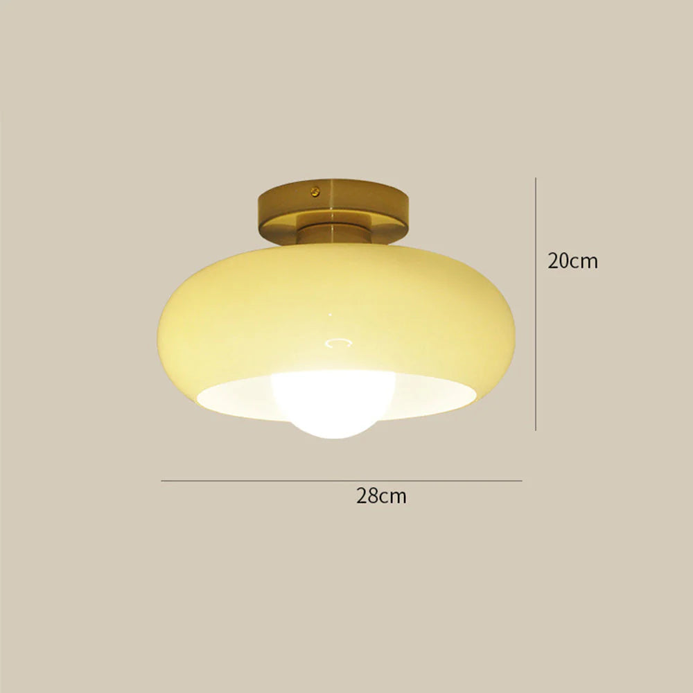 Plafonnier Vintage Verre Style Mid-Century 28 cm