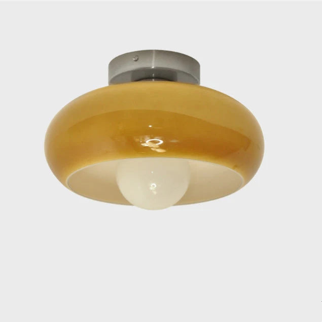 Plafonnier Vintage Verre Style Mid-Century 28 cm