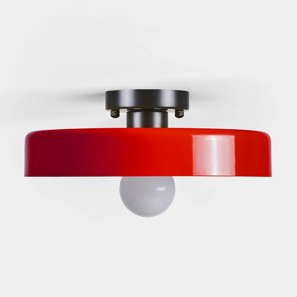 Plafonnier LED Semi-Encastré, Cercle Design, Ø35cm, Style Mid-Century