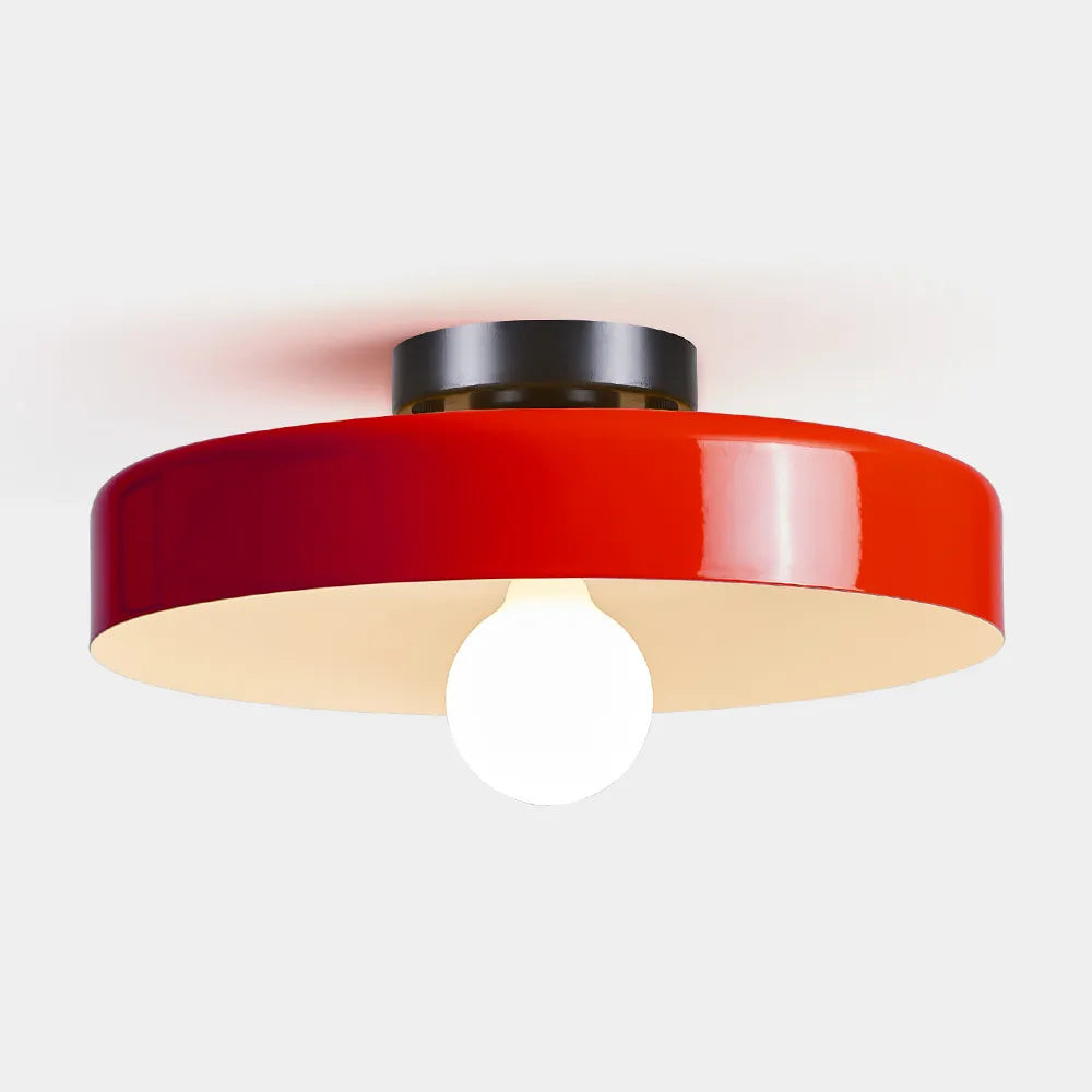 Plafonnier LED Semi-Encastré, Cercle Design, Ø35cm, Style Mid-Century