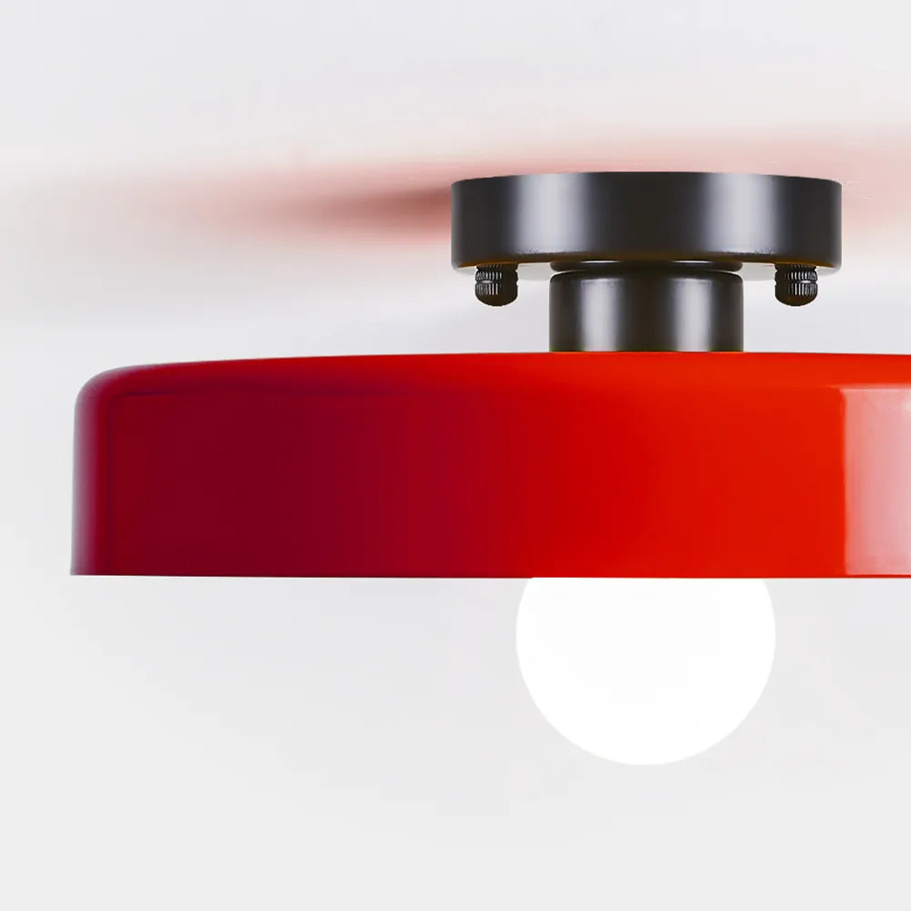 Plafonnier LED Semi-Encastré, Cercle Design, Ø35cm, Style Mid-Century