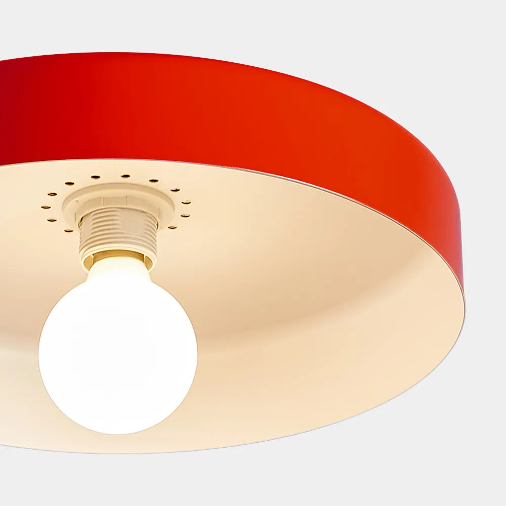 Plafonnier LED Semi-Encastré, Cercle Design, Ø35cm, Style Mid-Century