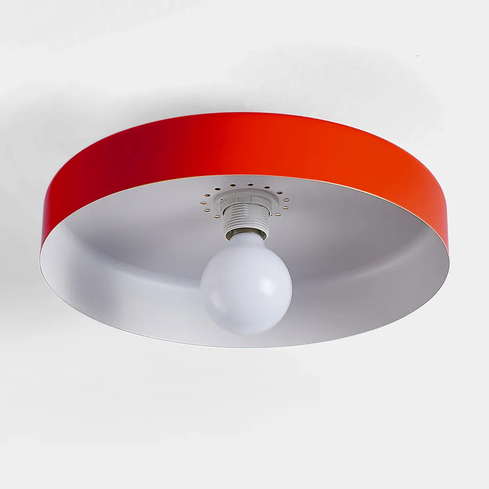 Plafonnier LED Semi-Encastré, Cercle Design, Ø35cm, Style Mid-Century