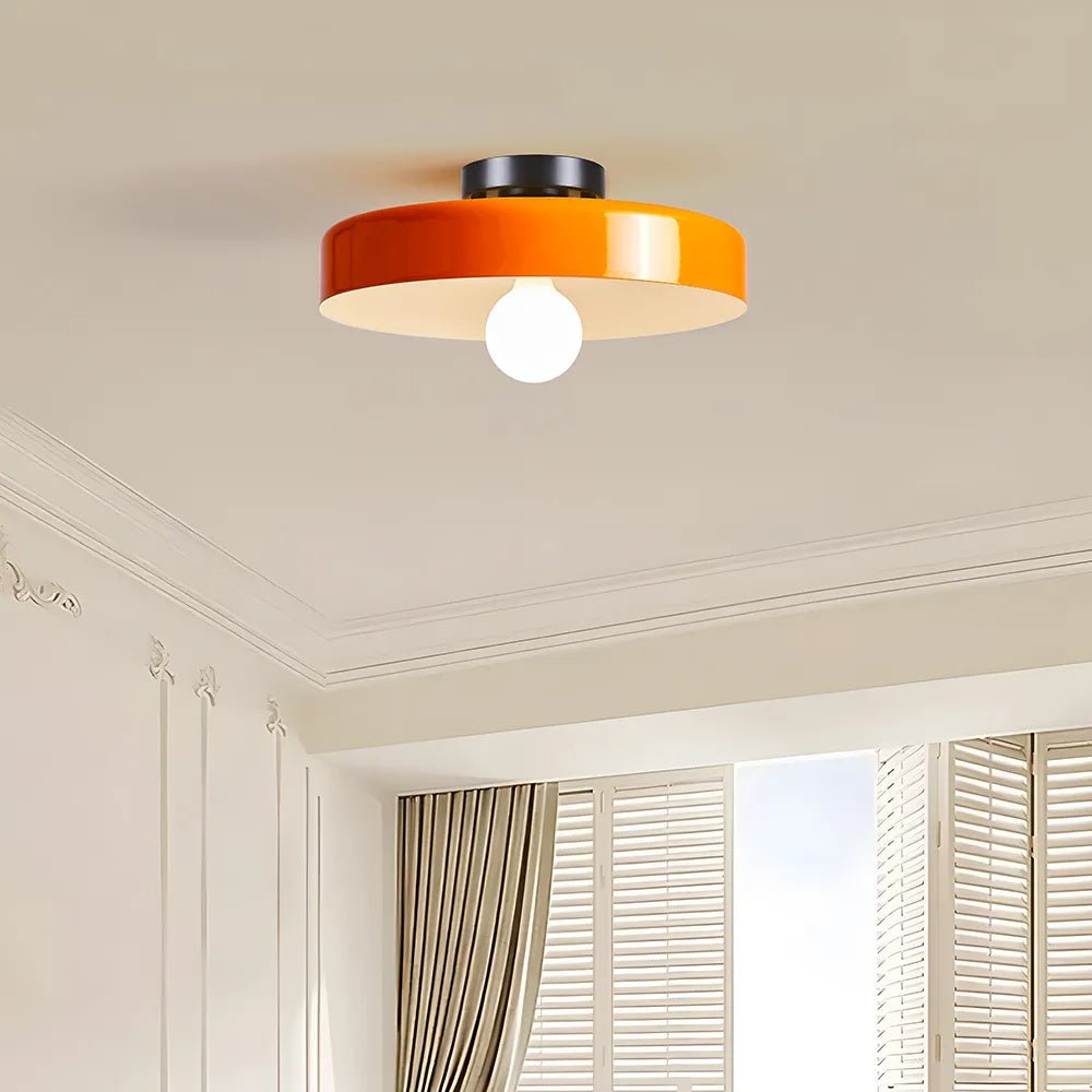 Plafonnier LED Semi-Encastré, Cercle Design, Ø35cm, Style Mid-Century