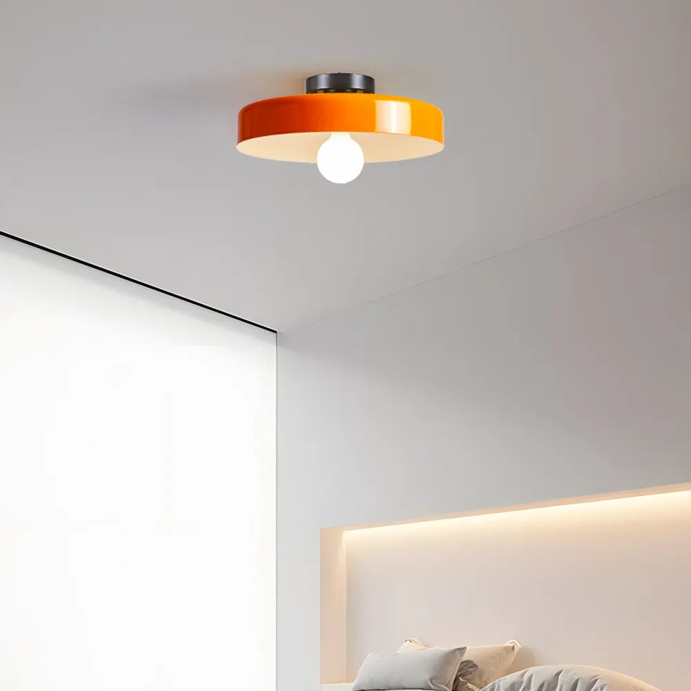 Plafonnier LED Semi-Encastré, Cercle Design, Ø35cm, Style Mid-Century