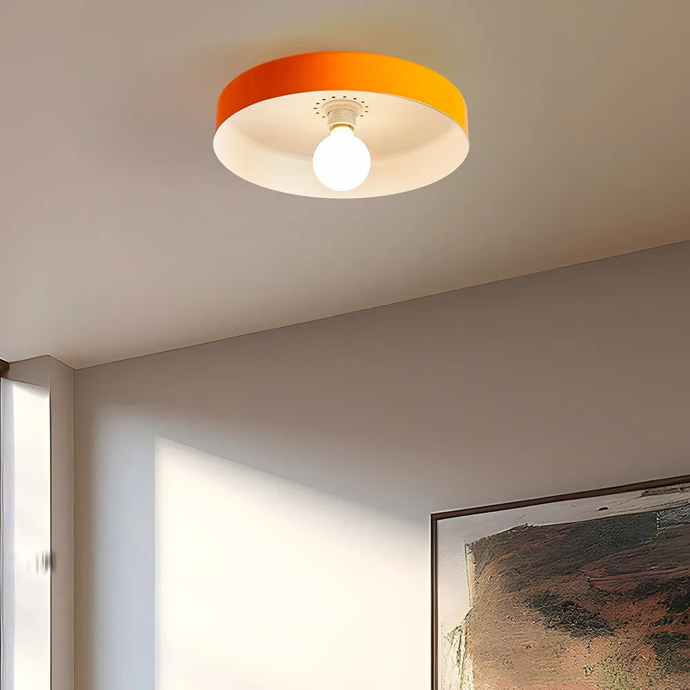 Plafonnier LED Semi-Encastré, Cercle Design, Ø35cm, Style Mid-Century