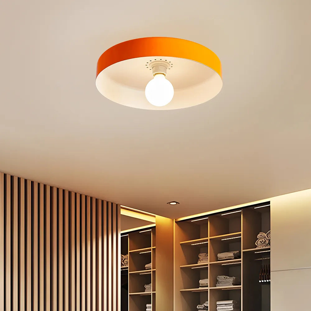 Plafonnier LED Semi-Encastré, Cercle Design, Ø35cm, Style Mid-Century