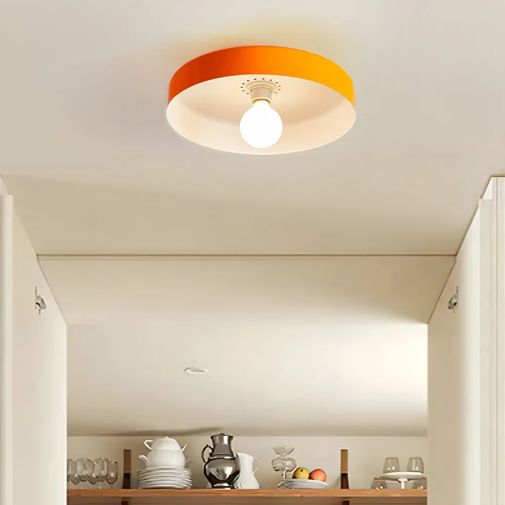 Plafonnier LED Semi-Encastré, Cercle Design, Ø35cm, Style Mid-Century
