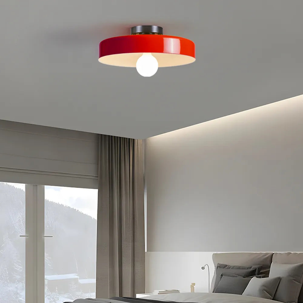 Plafonnier LED Semi-Encastré, Cercle Design, Ø35cm, Style Mid-Century