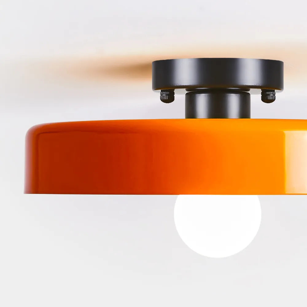 Plafonnier LED Semi-Encastré, Cercle Design, Ø35cm, Style Mid-Century