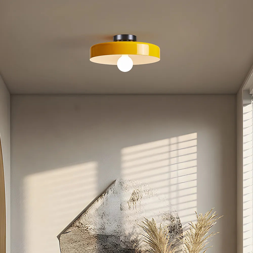 Plafonnier LED Semi-Encastré, Cercle Design, Ø35cm, Style Mid-Century