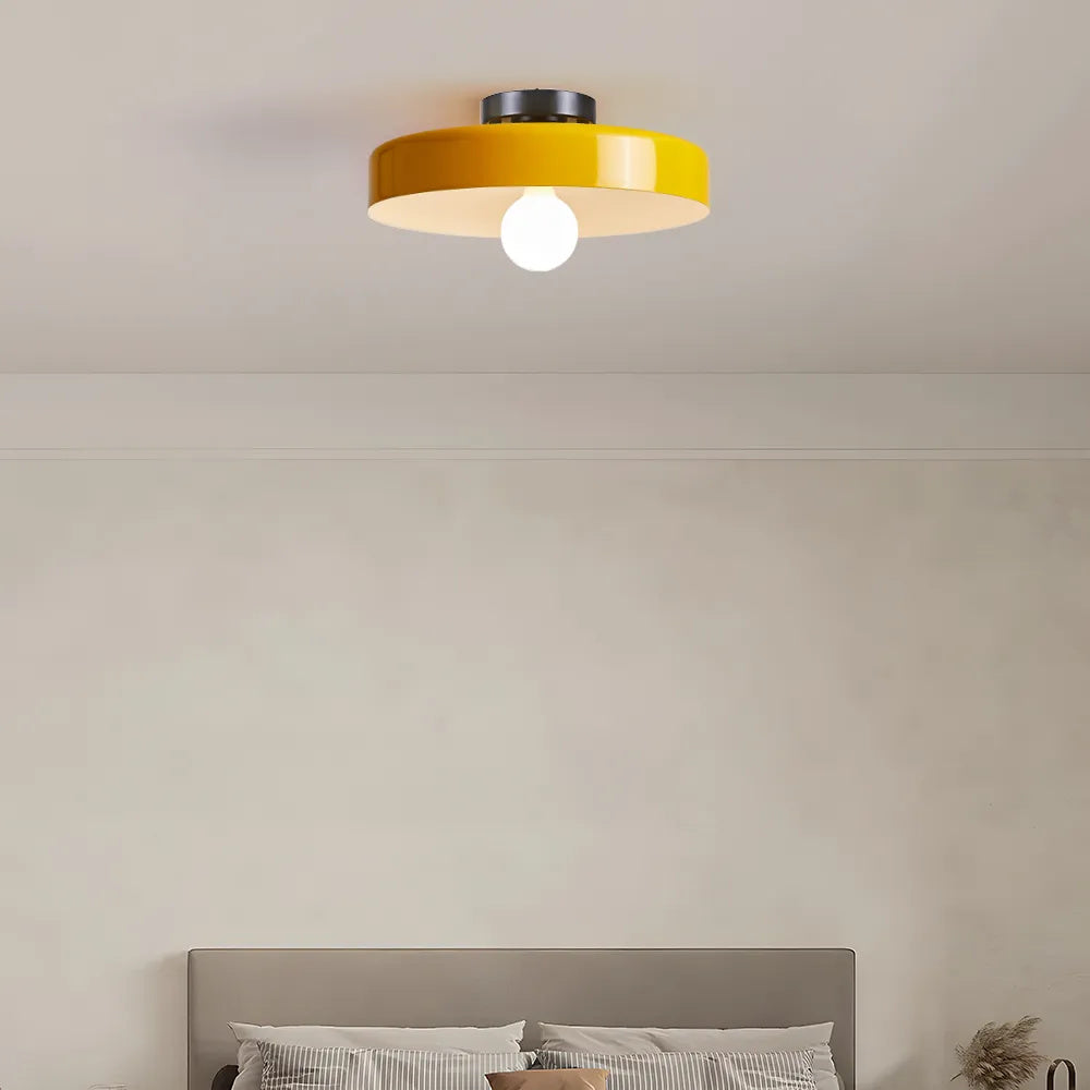 Plafonnier LED Semi-Encastré, Cercle Design, Ø35cm, Style Mid-Century