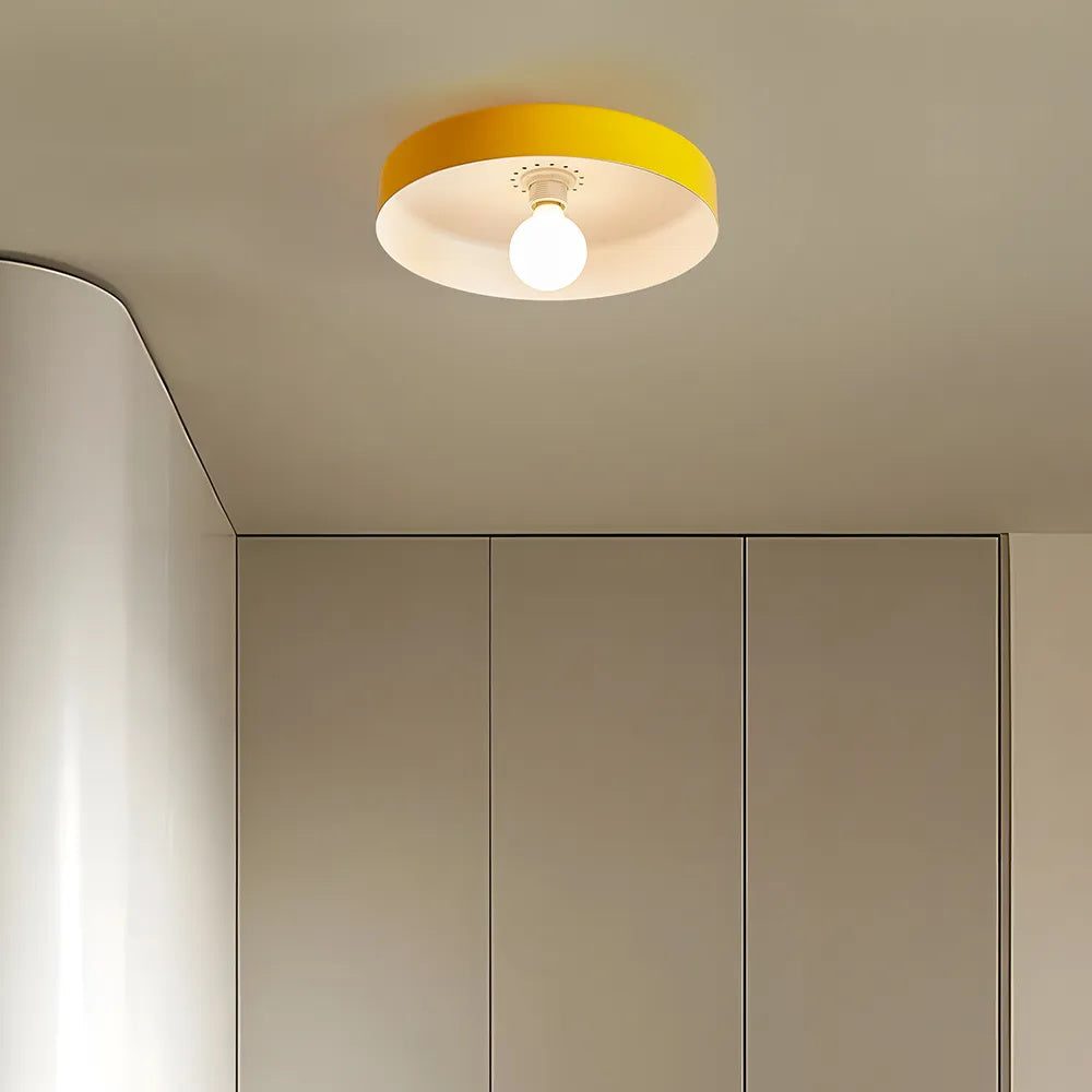 Plafonnier LED Semi-Encastré, Cercle Design, Ø35cm, Style Mid-Century