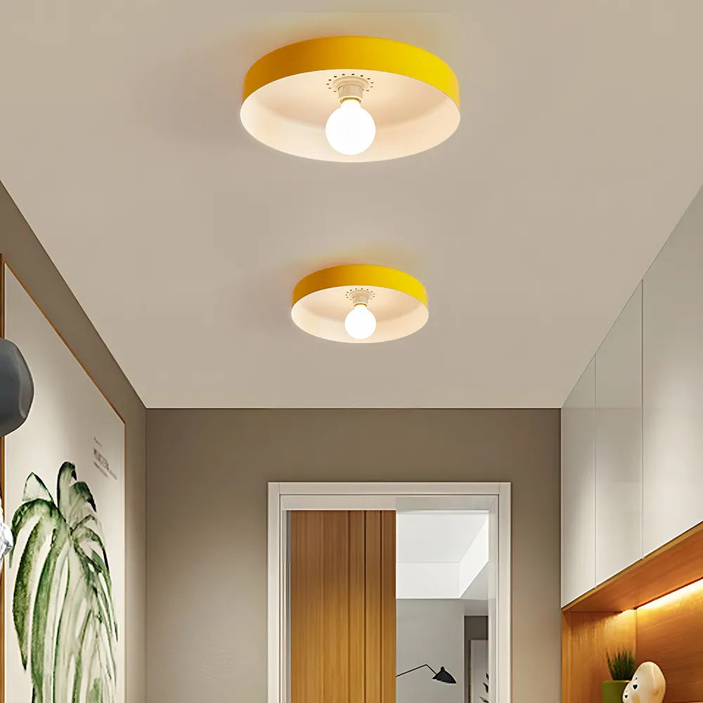 Plafonnier LED Semi-Encastré, Cercle Design, Ø35cm, Style Mid-Century