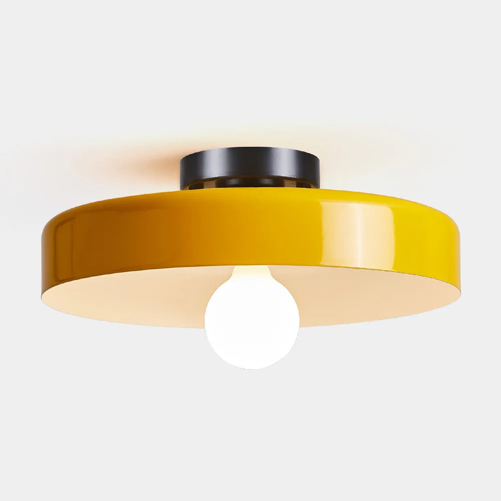 Plafonnier LED Semi-Encastré, Cercle Design, Ø35cm, Style Mid-Century