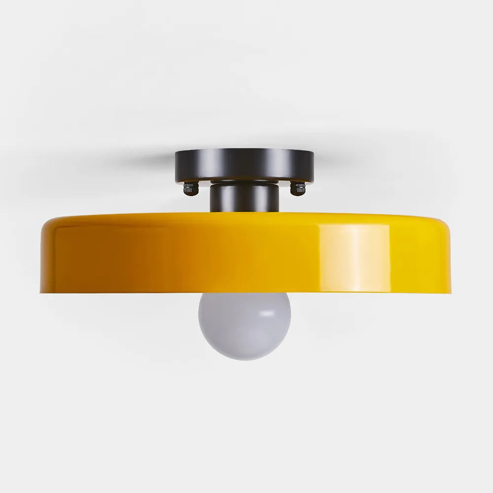 Plafonnier LED Semi-Encastré, Cercle Design, Ø35cm, Style Mid-Century