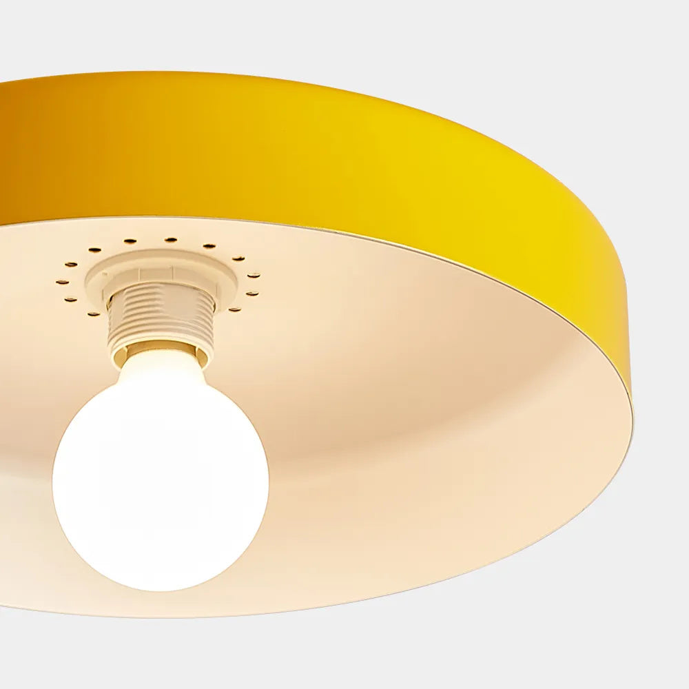 Plafonnier LED Semi-Encastré, Cercle Design, Ø35cm, Style Mid-Century