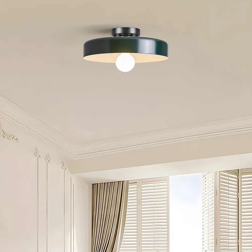 Plafonnier LED Semi-Encastré, Cercle Design, Ø35cm, Style Mid-Century