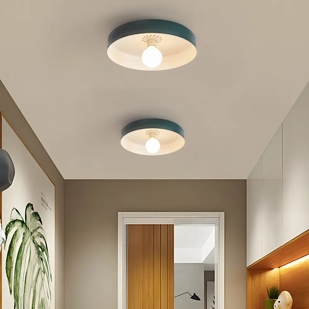 Plafonnier LED Semi-Encastré, Cercle Design, Ø35cm, Style Mid-Century