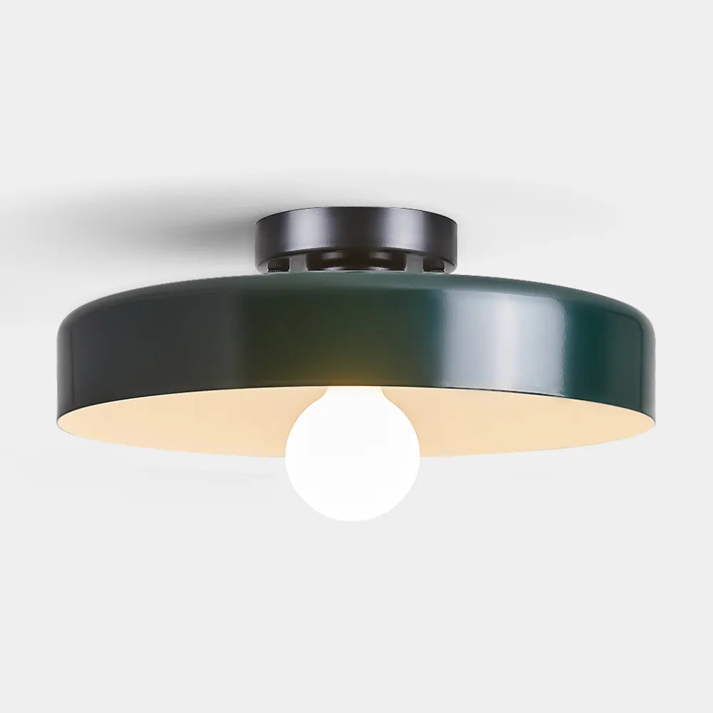 Plafonnier LED Semi-Encastré, Cercle Design, Ø35cm, Style Mid-Century